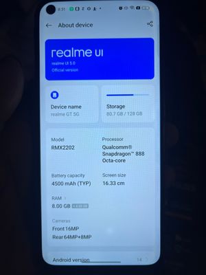 Realme GT 5G 8 GB/128 GB 3