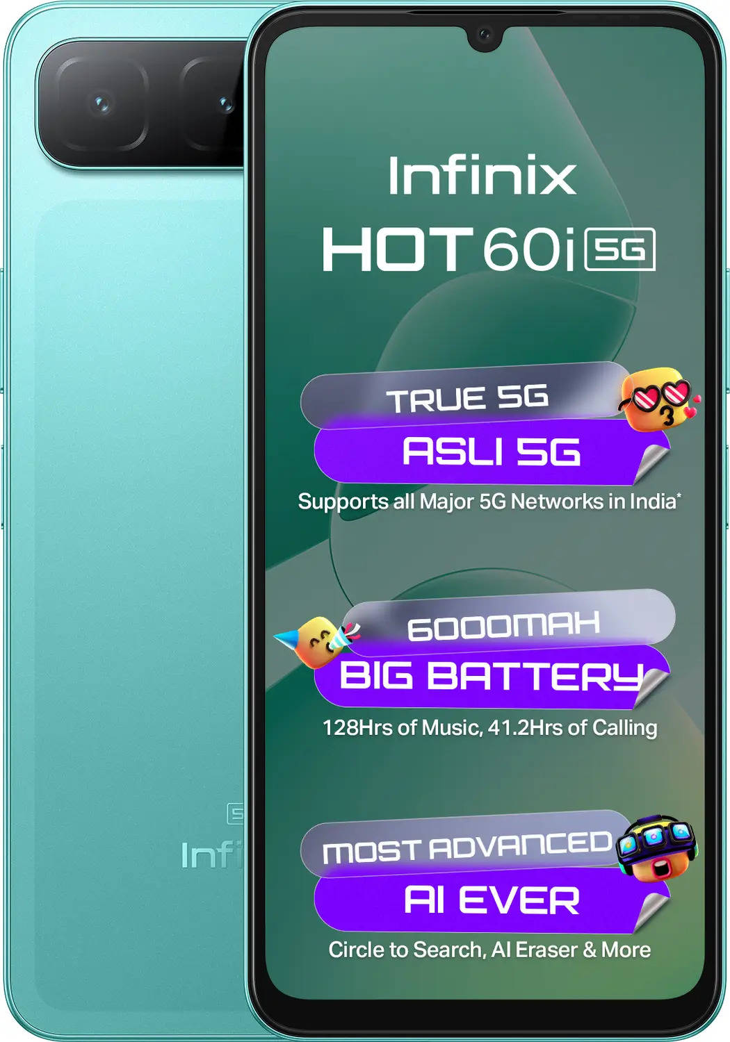 Infinix Hot 60i 5G Front Infinix Hot 60i 5G Font