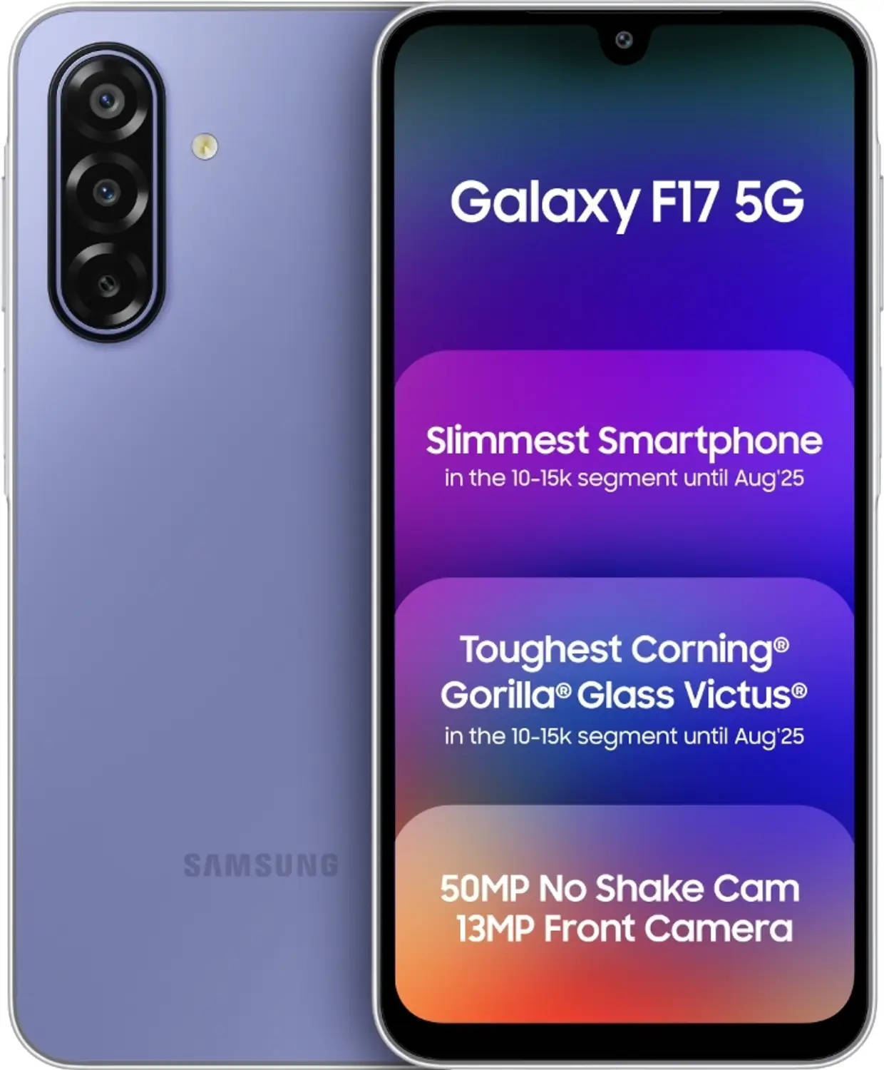 Samsung Galaxy F17 Front Samsung Galaxy F17 Font