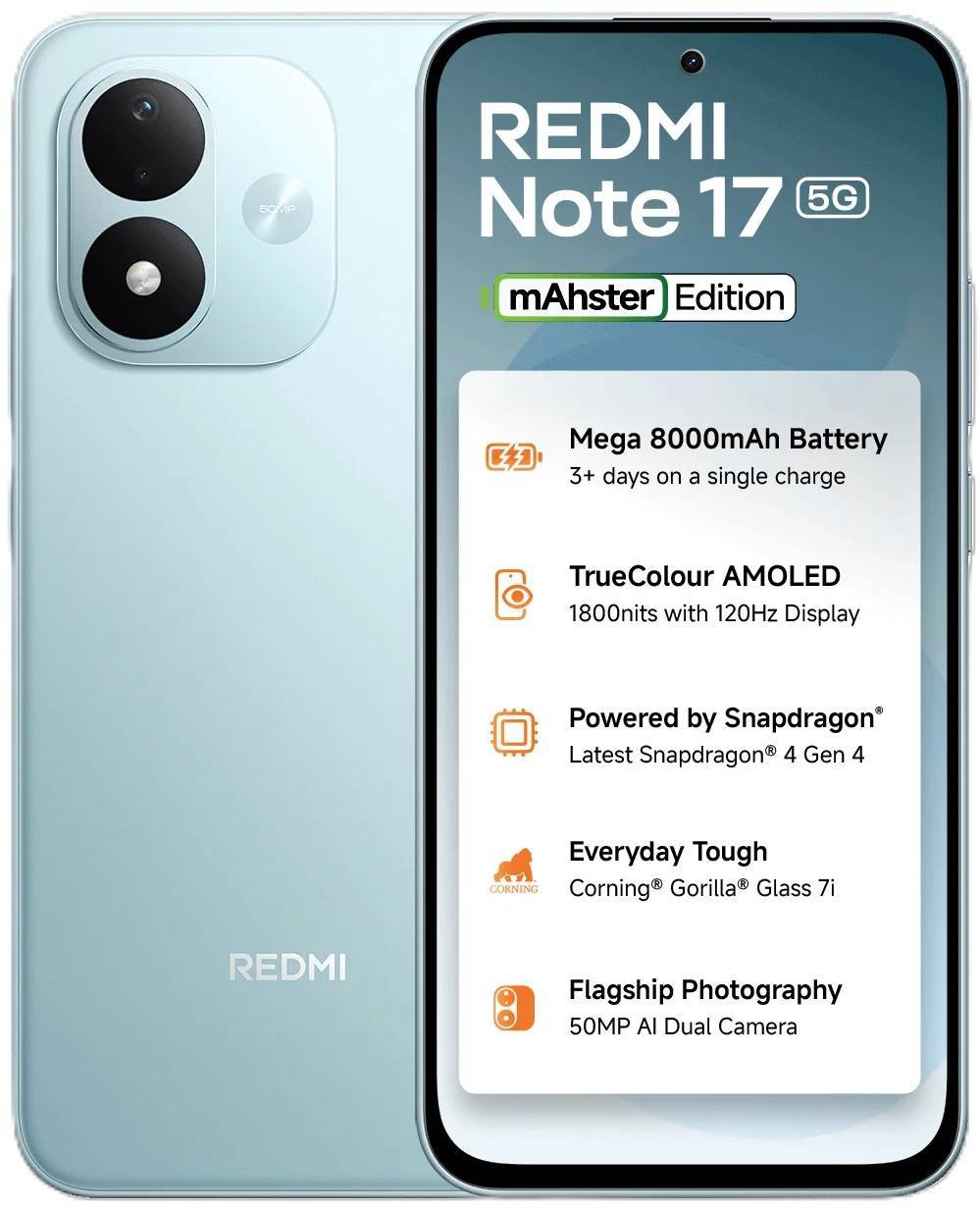 Xiaomi Redmi Note 17 5G Front Xiaomi Redmi Note 17 5G Font