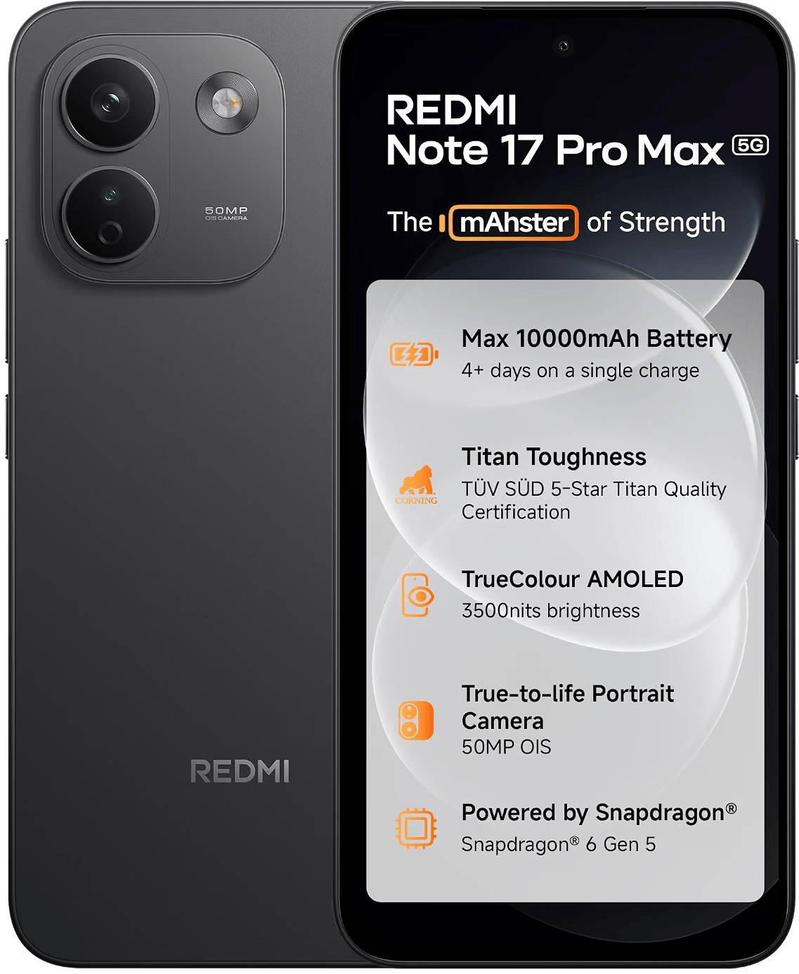 Xiaomi Redmi Note 17 Pro Max 5G Front Xiaomi Redmi Note 17 Pro Max 5G Font